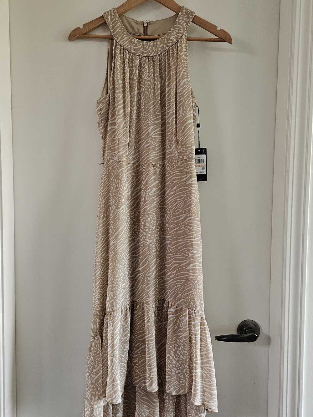 Beige Animal Print Dress